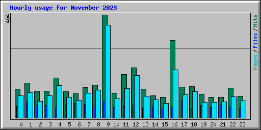 Hourly usage for November 2023