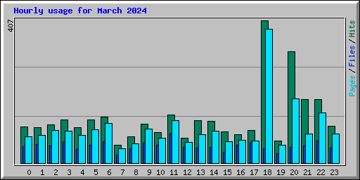 Hourly usage for March 2024