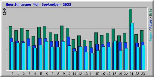 Hourly usage for September 2023