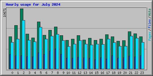 Hourly usage for July 2024