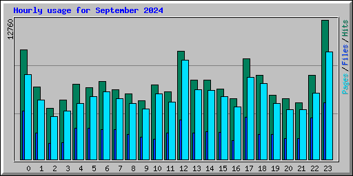 Hourly usage for September 2024