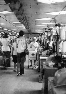 CWLU women touring Chinese factory